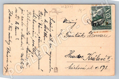 Postcard folk costumes Czechoslovakia 1947 (M2771)