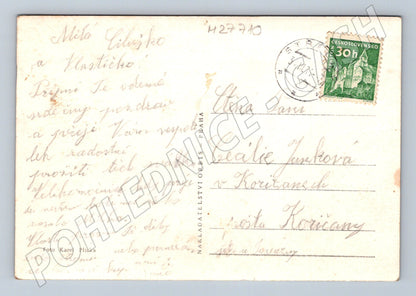 Pohlednice Veselé Velikonoce muži v krojích 1940s (M27710)