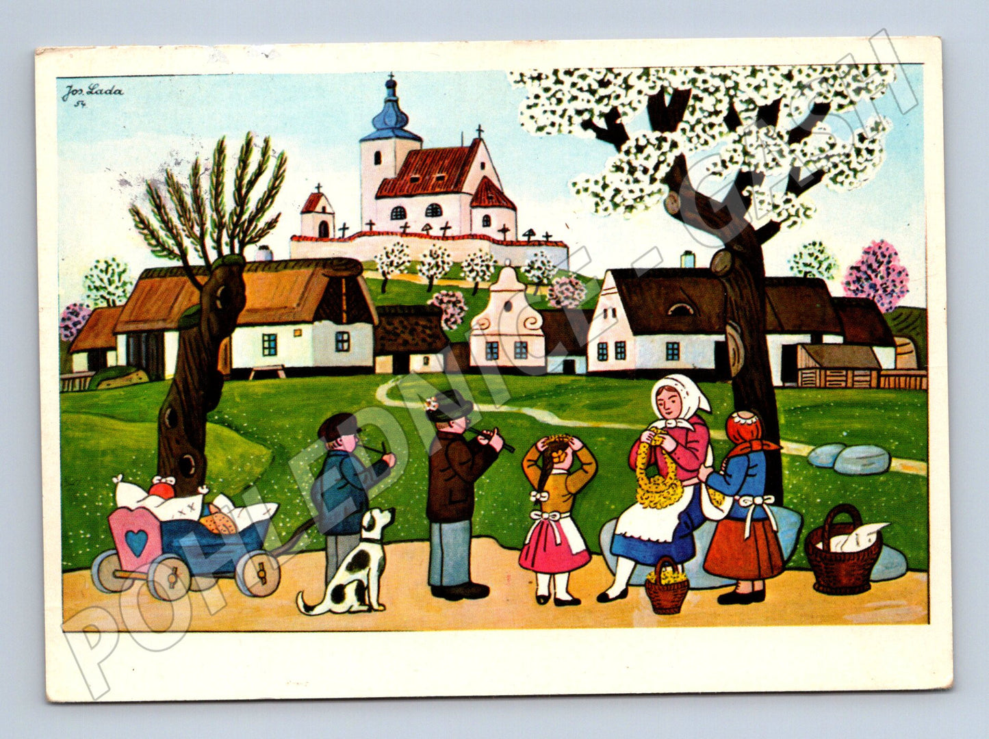 Pohlednice Josef Lada Velikonoce 50. léta (M27714)