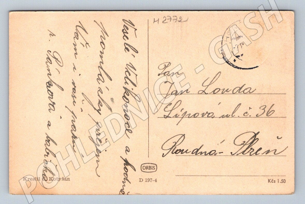 Postcard children's parade Happy Easter (M2772)