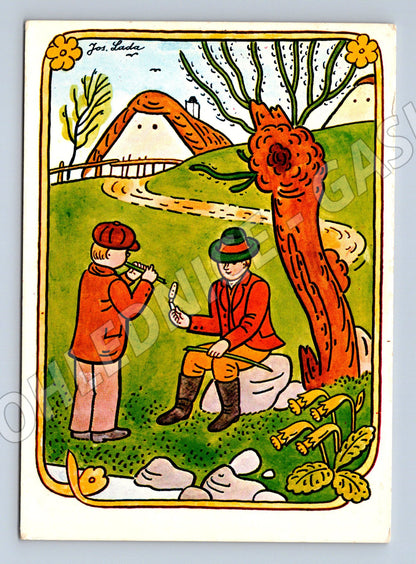 Pohlednice Josef Lada Velikonoce tahání řepy 1984 (M27728)