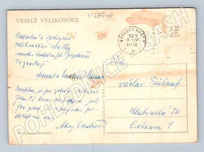 Pohlednice Velikonoce děti v kroji 1969 (M27748)