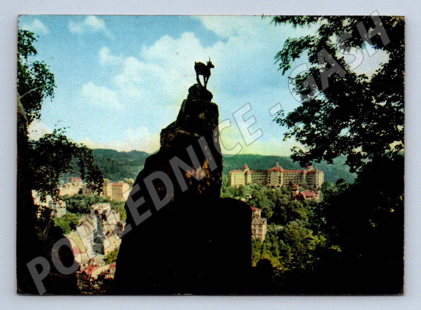 Pohlednice Karlovy Vary Jelení skok sanatorium Imperial 1964 (M27754)
