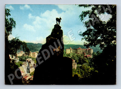 Pohlednice Karlovy Vary Jelení skok sanatorium Imperial 1964 (M27754)
