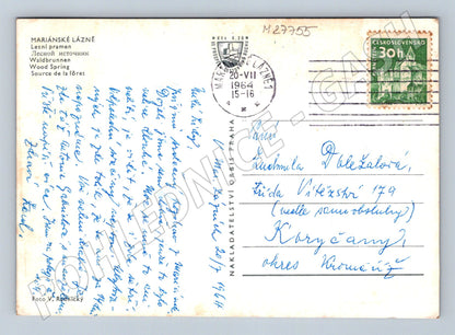 Pohlednice Mariánské Lázně Lesní pramen 1964 (M27755)
