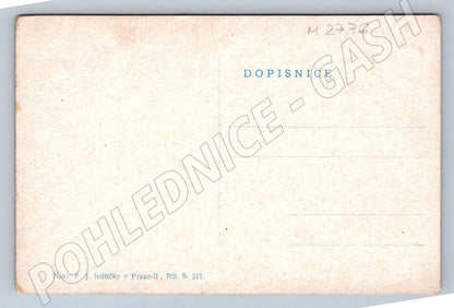 Postcard couple in traditional costume, folk motif (M2776)