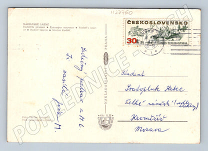 Pohlednice Mariánské Lázně Rudolfův pramen 1970 (M27760)