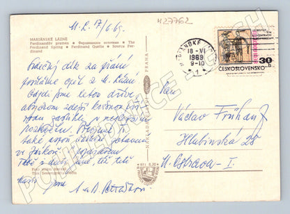 Pohlednice Mariánské Lázně Ferdinandův pramen 1969 (M27762)