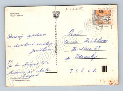 Pohlednice Rakovník Husovo náměstí (M27785)