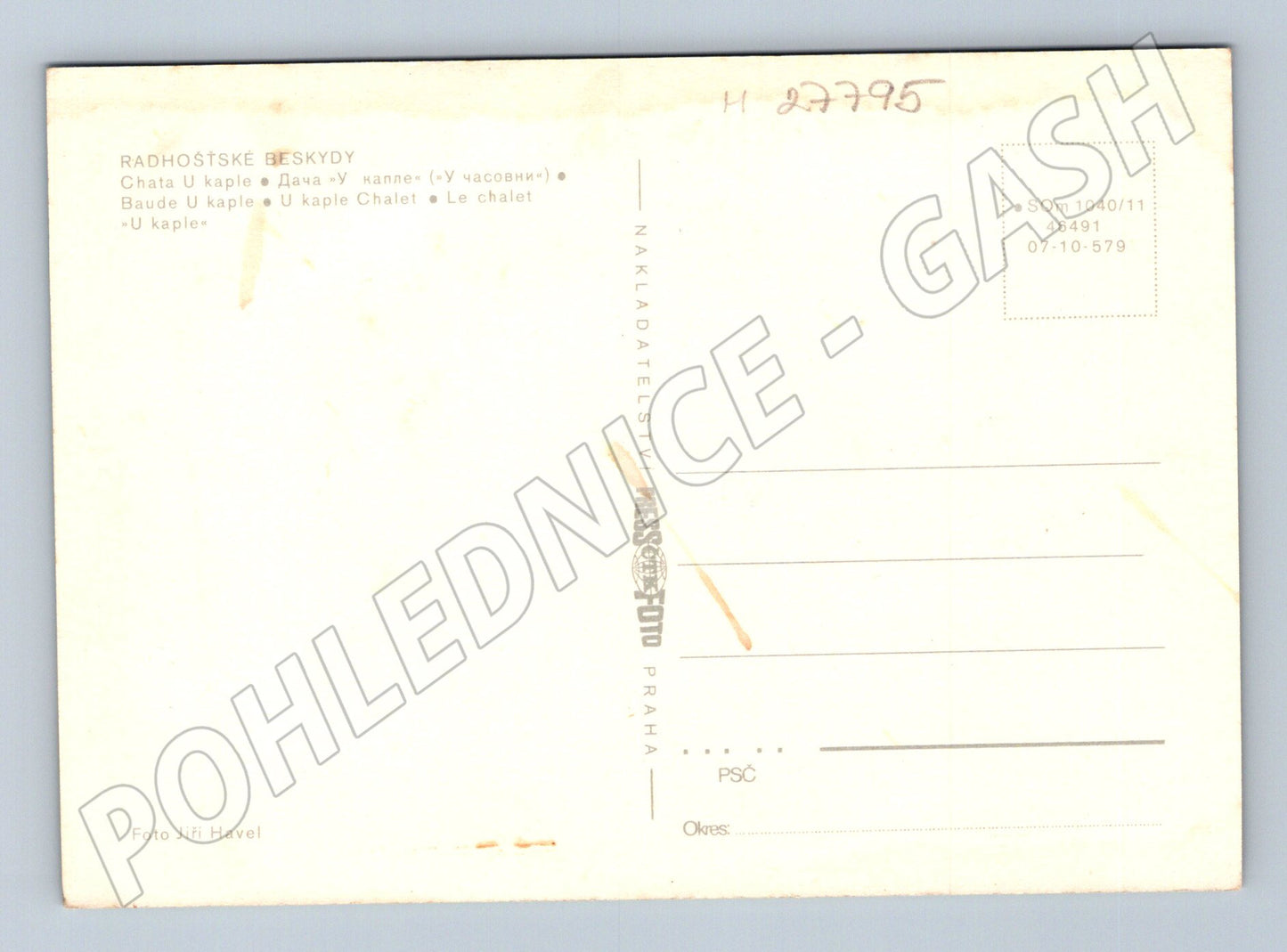 Pohlednice Radhošťské Beskydy Chata U kaple (M27795)