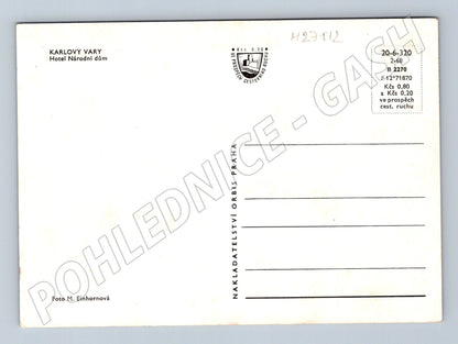 Pohlednice Karlovy Vary Hotel Národní dům 1968 (M27812)