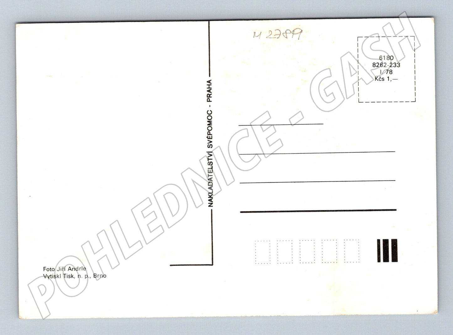 Pohlednice lesní krajina s řekou 1978 (M27819)