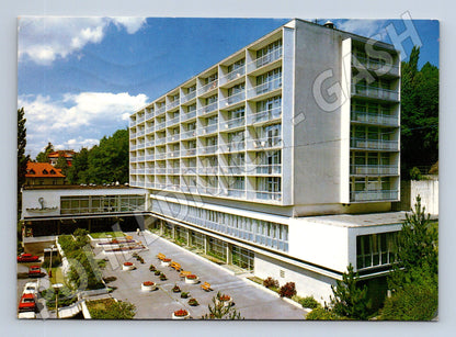 Pohlednice Karlovy Vary Lázeňské sanatorium Sanssouci 1989 (M27825)