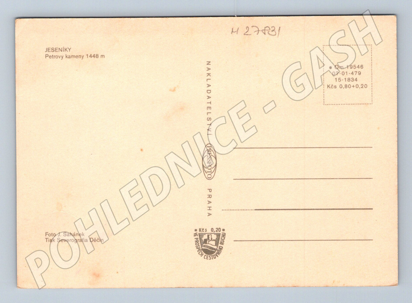 Pohlednice Jeseníky Petrovy kameny lidé (M27831)