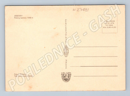 Pohlednice Jeseníky Petrovy kameny lidé (M27831)