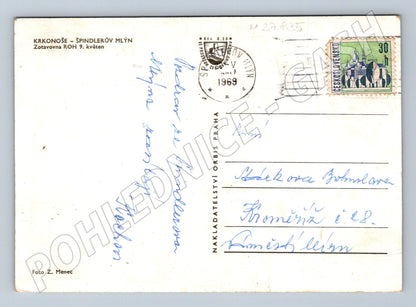 Pohlednice Špindlerův Mlýn Zotavovna ROH 9. květen 1969 (M27835)