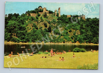 Pohlednice Vranovská přehrada hrad Cornštejn 1973 (M27843)