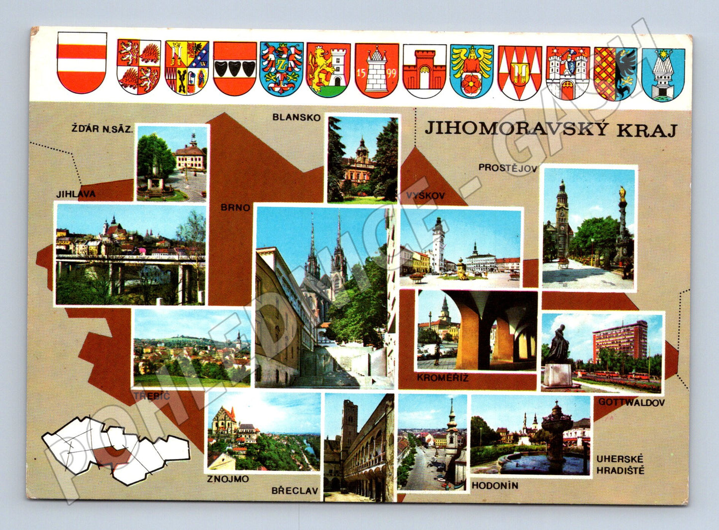 Pohlednice Jihomoravský kraj města 1973 (M27851)