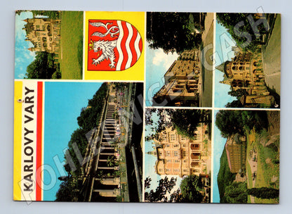 Pohlednice Karlovy Vary koláž motivů 1970 (M27853)