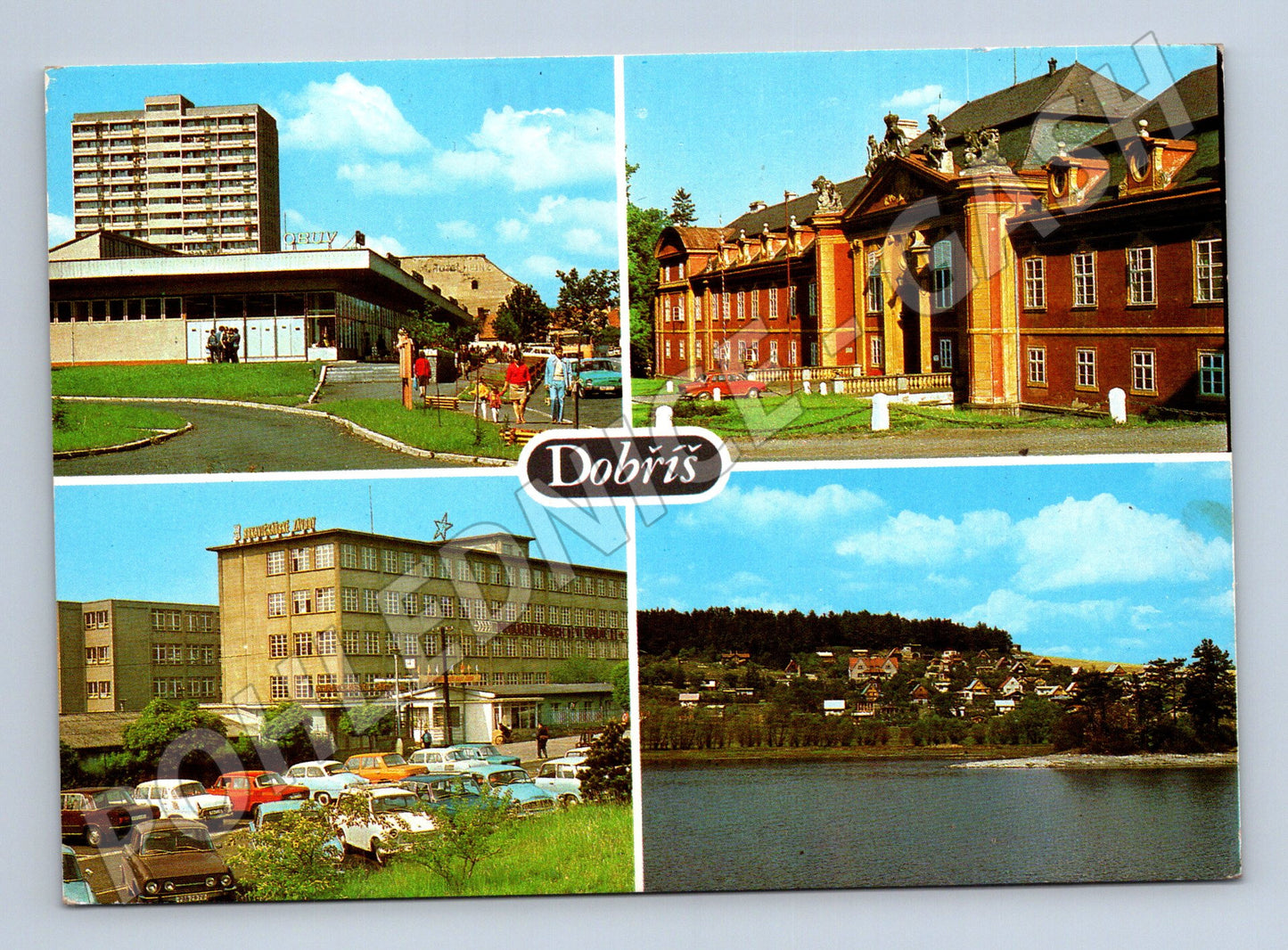 Pohlednice Dobříš multi-view 1983 (M27857)