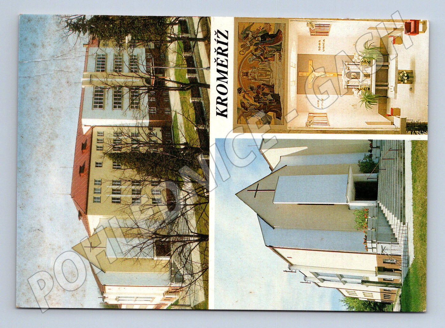 Pohlednice Kroměříž Provinční dům interiér 1988 (M27865)