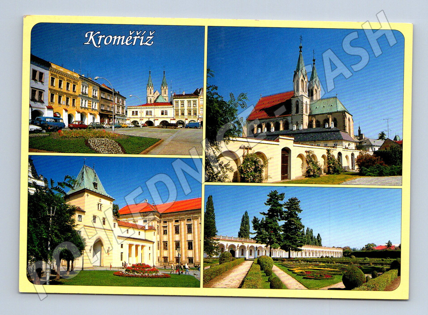 Pohlednice Kroměříž koláž pohledů 1999 (M27866)
