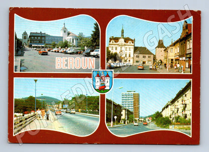 Pohlednice Beroun náměstí Pražská brána a sídliště 197x (M27867)