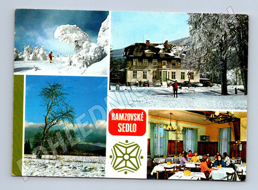 Pohlednice Ramzovské sedlo zimní scény 1982 (M27878)