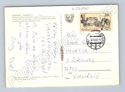 Pohlednice Ramzovské sedlo zimní scény 1982 (M27878)