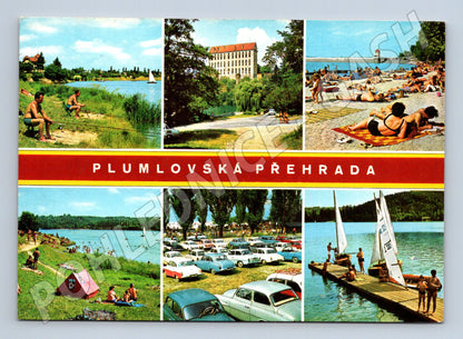 Pohlednice Plumlovská přehrada různé pohledy 1968 (M27885)