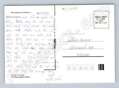Pohlednice Jarní práce na chmelnici 1988 (M27889)