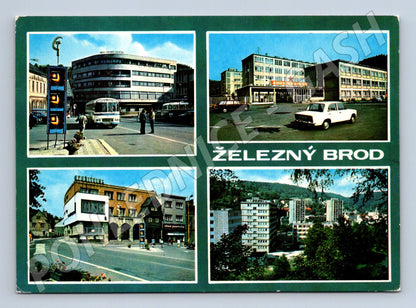Pohlednice Železný Brod pohledy na město (M27891)