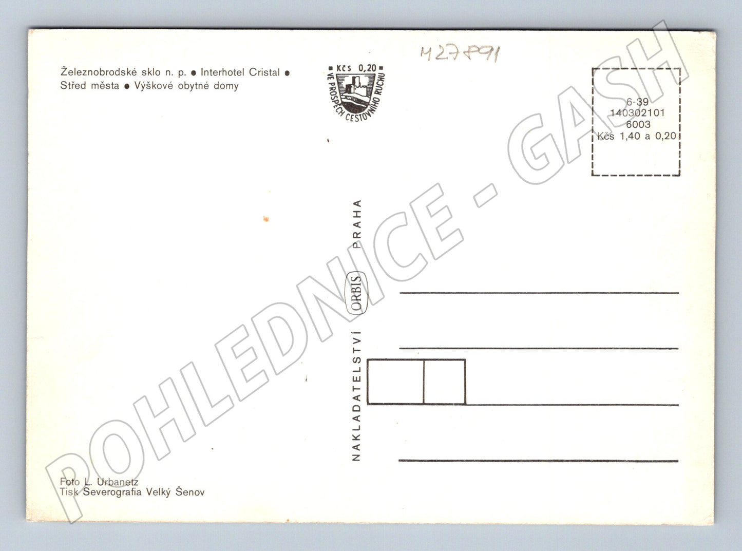 Pohlednice Železný Brod pohledy na město (M27891)