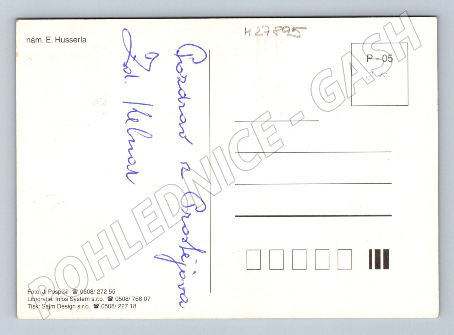 Pohlednice Prostějov náměstí E. Husserla (M27895)