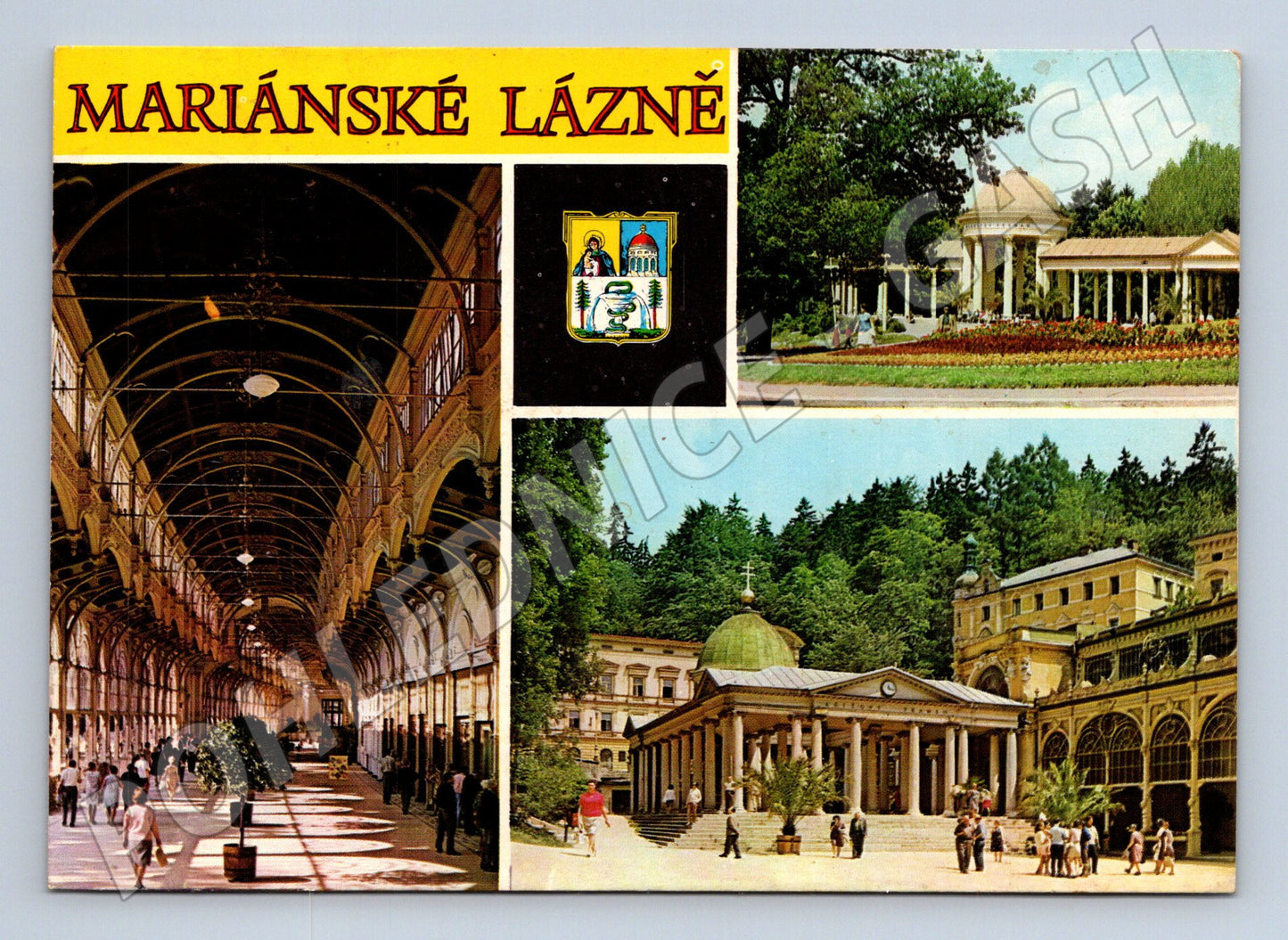 Pohlednice Mariánské Lázně kolonáda lázeňské budovy 1979 (M27897)