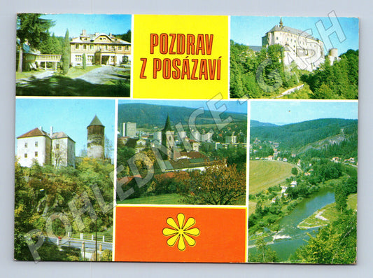 Pohlednice Posázaví Český Šternberk Rataje Sázava 1988 (M27898)