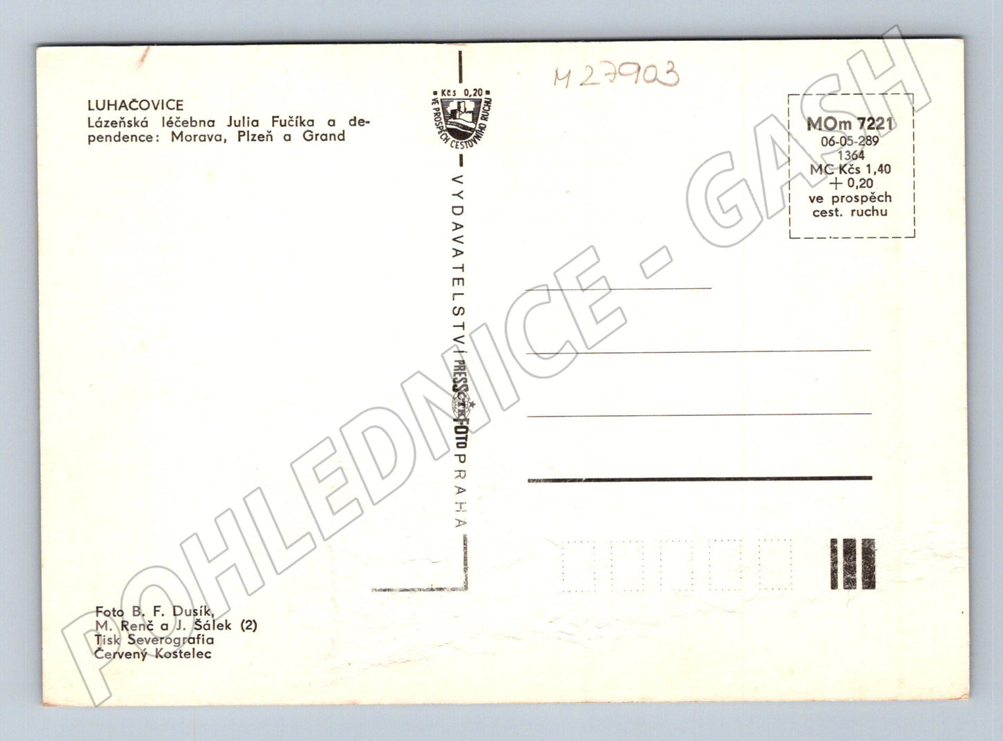 Pohlednice Luhačovice lázeňská léčebna Julia Fučíka (M27903)