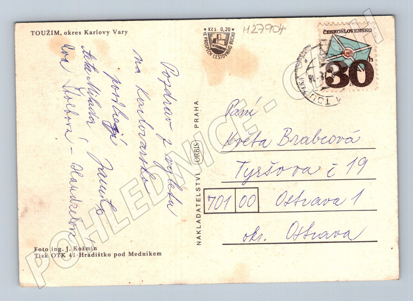 Pohlednice Toužim více pohledů 1970 (M27904)