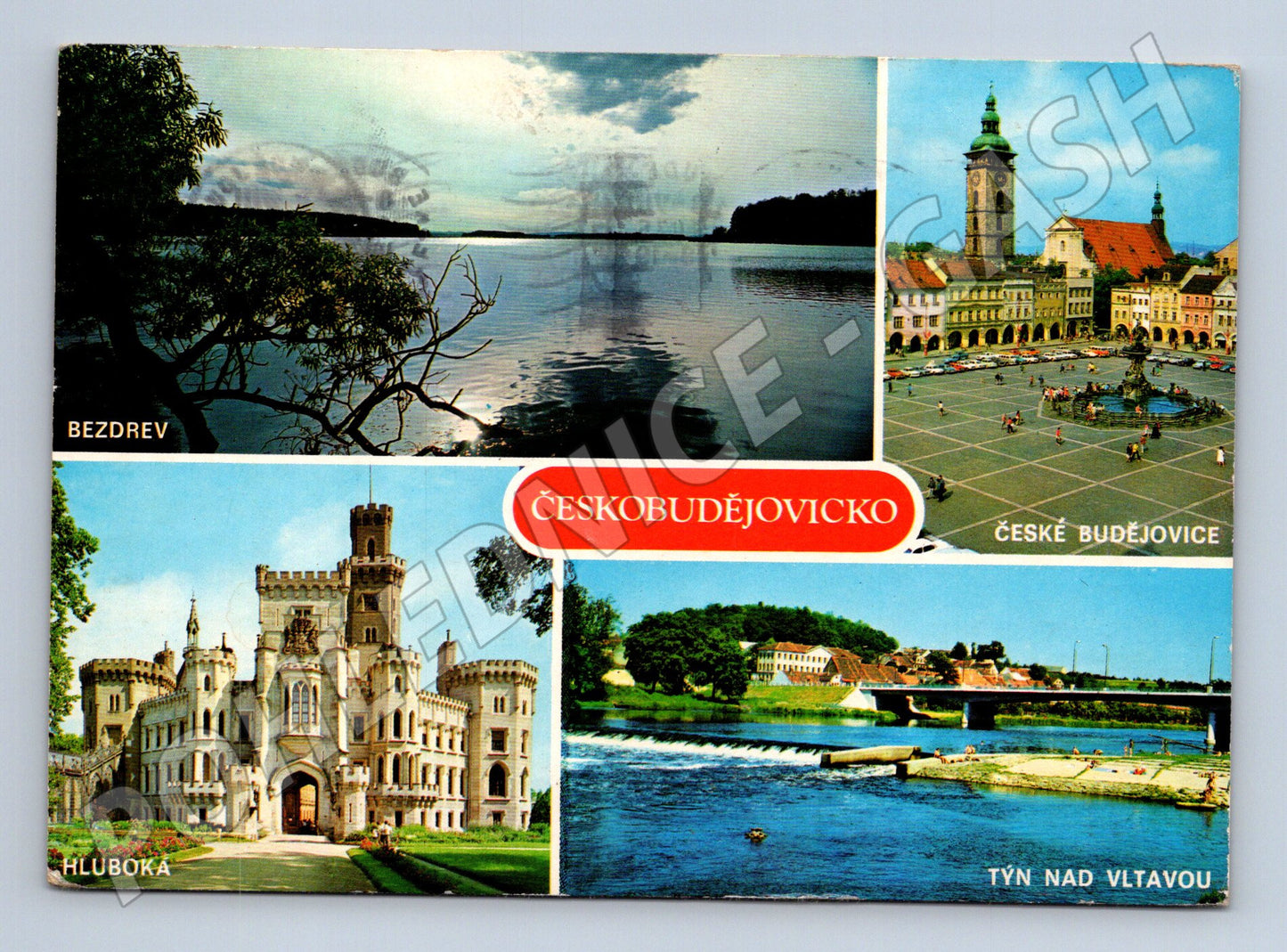 Pohlednice Českobudějovicko multi-view 1975 (M27905)
