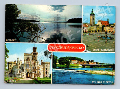 Pohlednice Českobudějovicko multi-view 1975 (M27905)