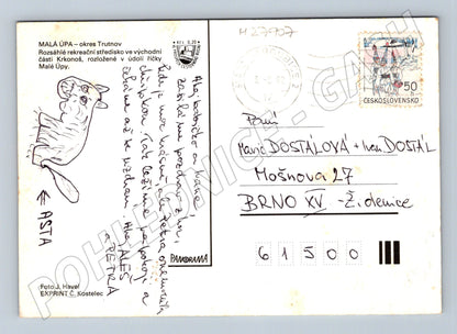 Pohlednice Malá Úpa zimní krajina 1992 (M27907)