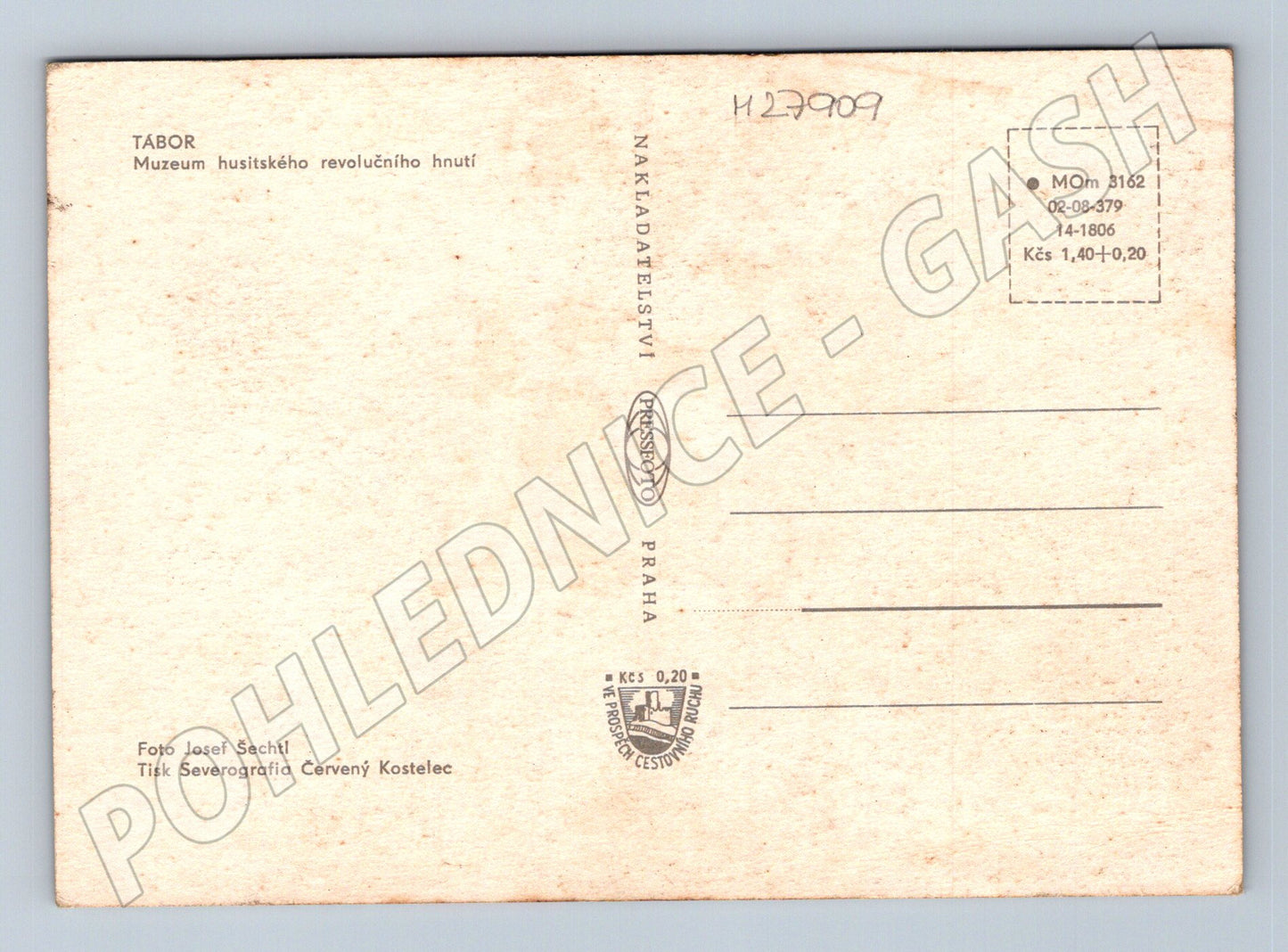 Pohlednice Tábor Muzeum husitského revolučního hnutí (M27909)