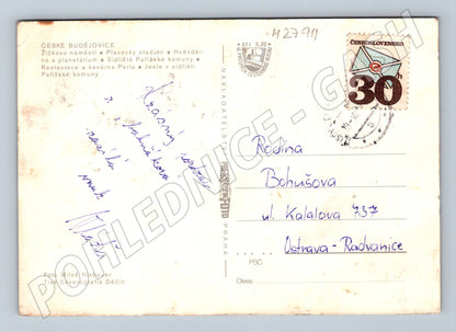 Pohlednice České Budějovice pohledy na město 1980 (M27911)