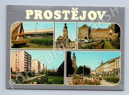 Pohlednice Prostějov koláž městských motivů 1986 (M27917)