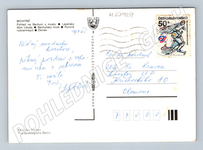 Pohlednice Bechyně koláž motivů 1988 (M27929)