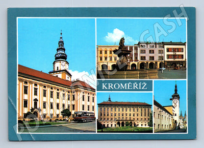 Pohlednice Kroměříž zámek náměstí 198x (M27931)
