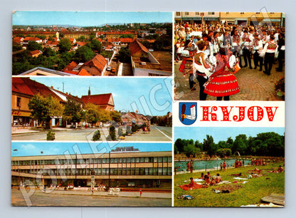 Pohlednice Kyjov koláž motivů 1981 (M27936)