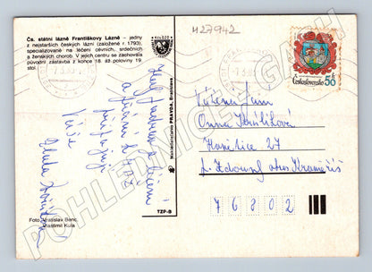 Pohlednice Františkovy Lázně koláž motivů 1983 (M27942)