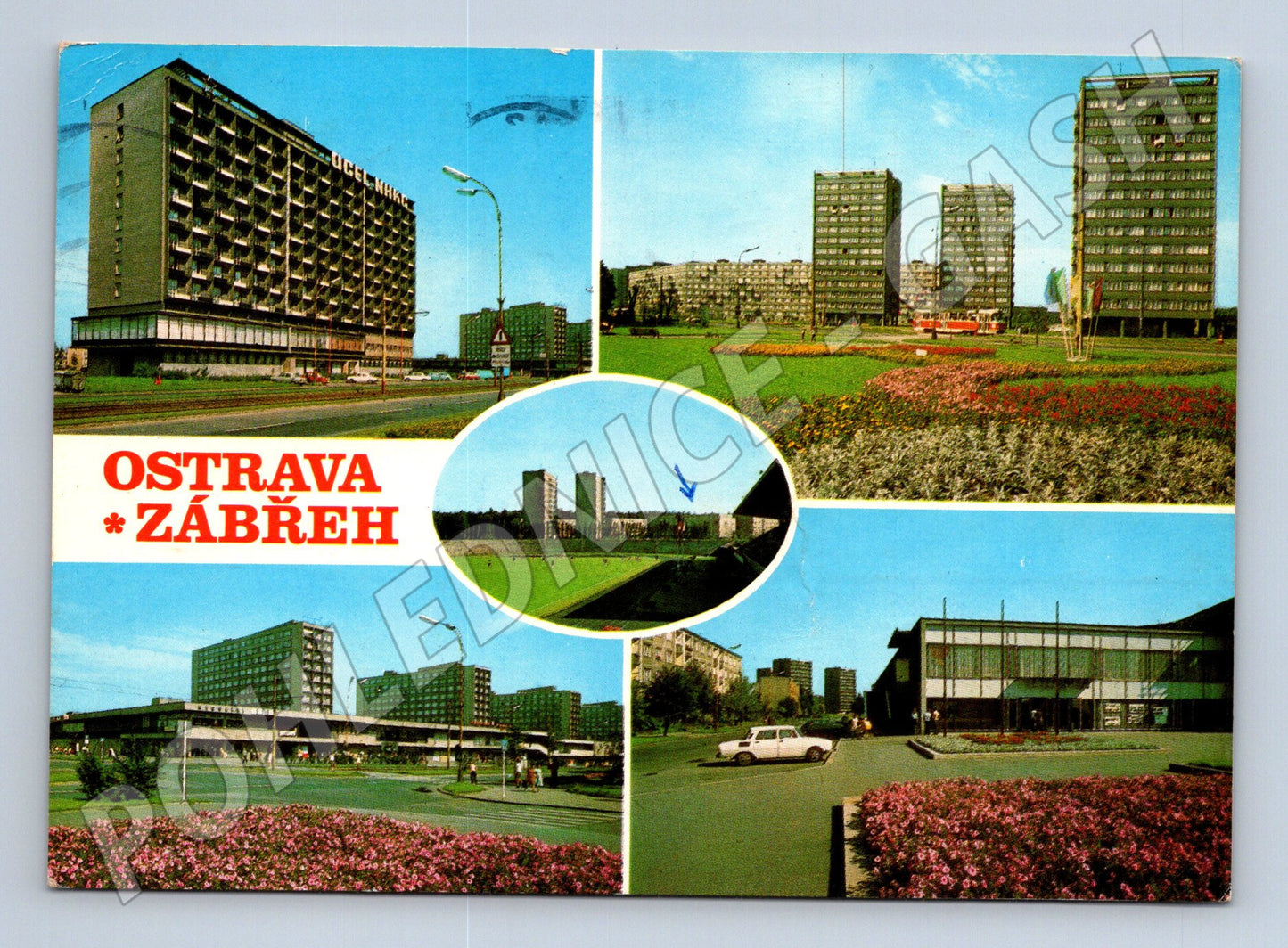 Pohlednice Ostrava-Zábřeh moderní architektura (M27943)