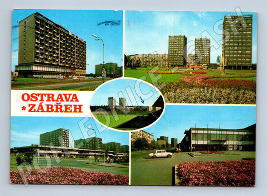 Pohlednice Ostrava-Zábřeh moderní architektura (M27943)